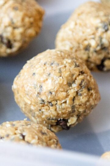 thumbnail image for easy no bake protein balls post