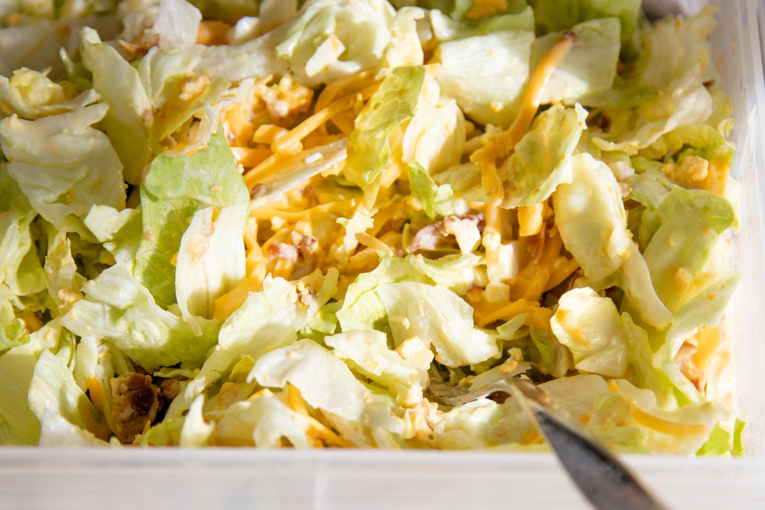 corn chip salad ready to be eaten