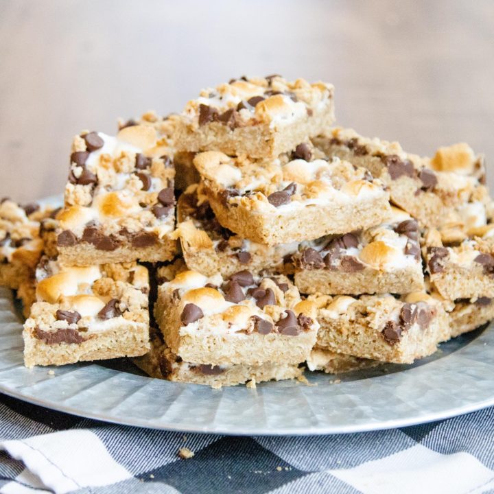 pile of bars on a silver plate