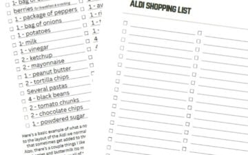 picture of shopping lists