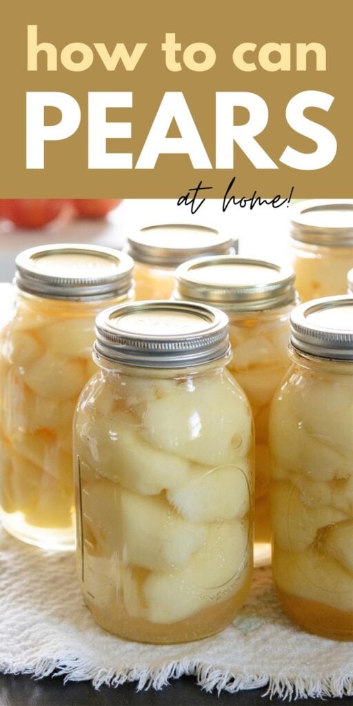 how to can pears pin image