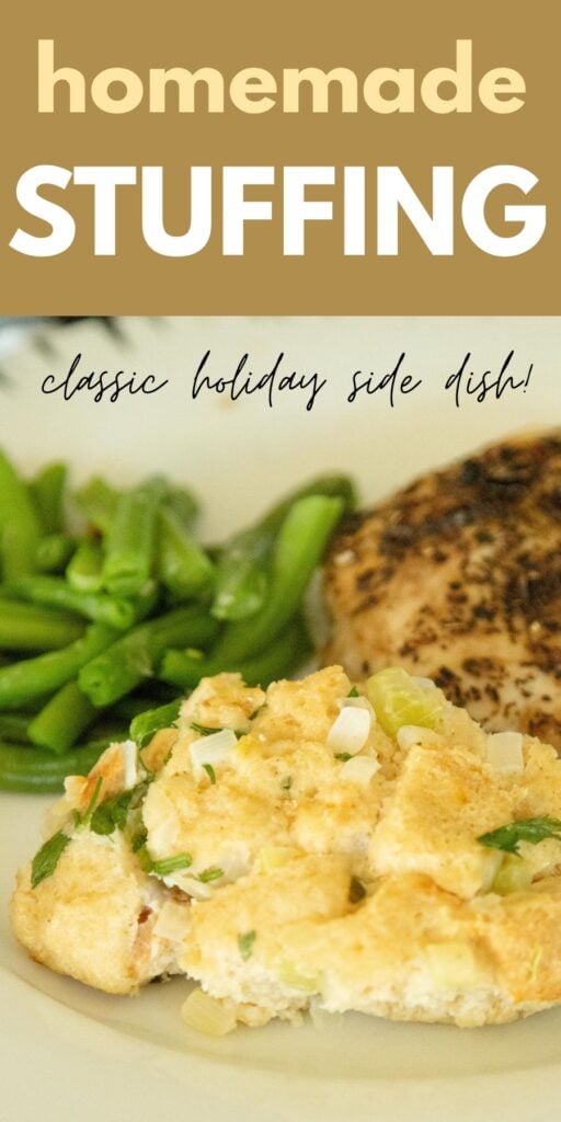 pin image for traditional bread stuffing