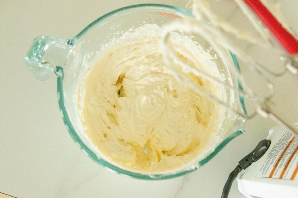 cream cheese ranch mixture in a bowl
