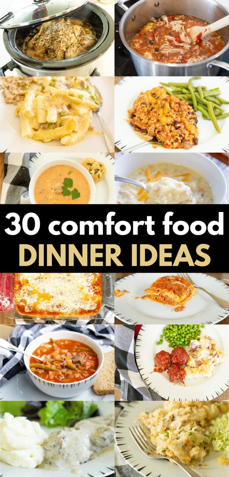 pin image for 30 best comfort food dinner ideas post