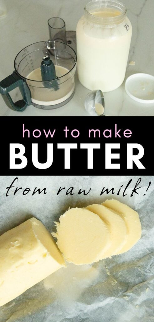 pin image for how to make raw milk butter post