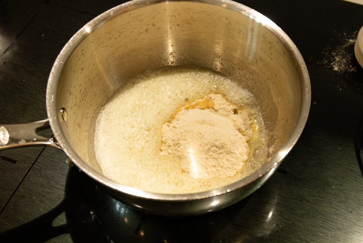 flour and butter in a saucepan