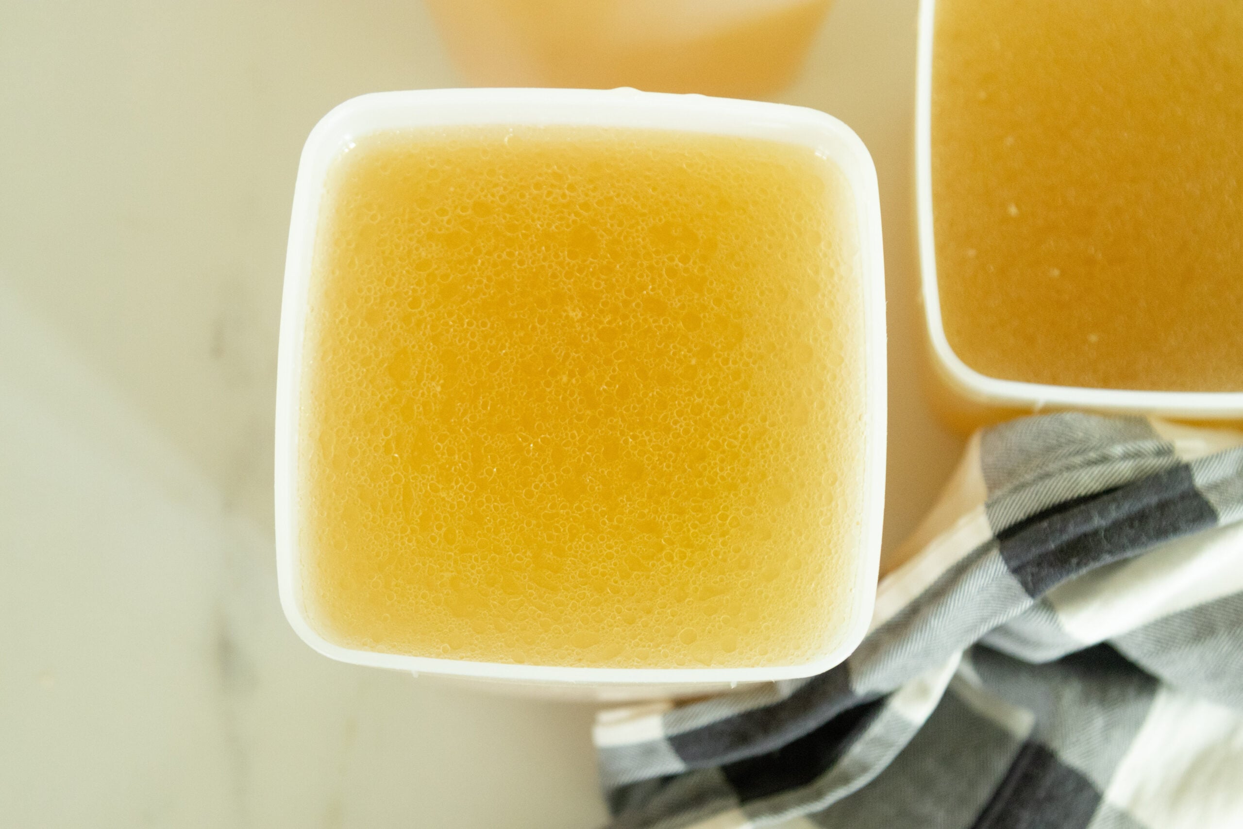 close-up look at the bone broth