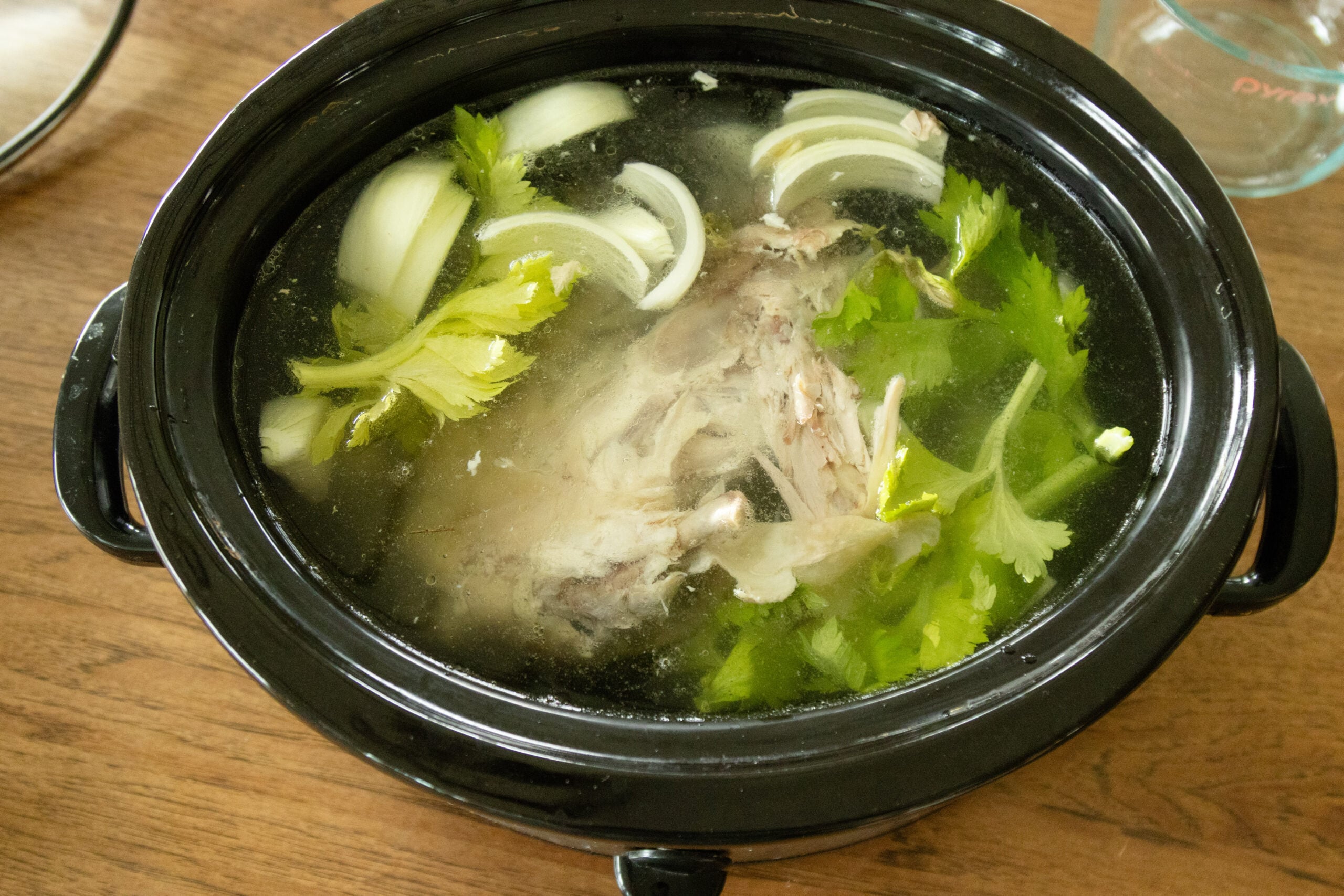 chicken broth ingredients in the crockpot