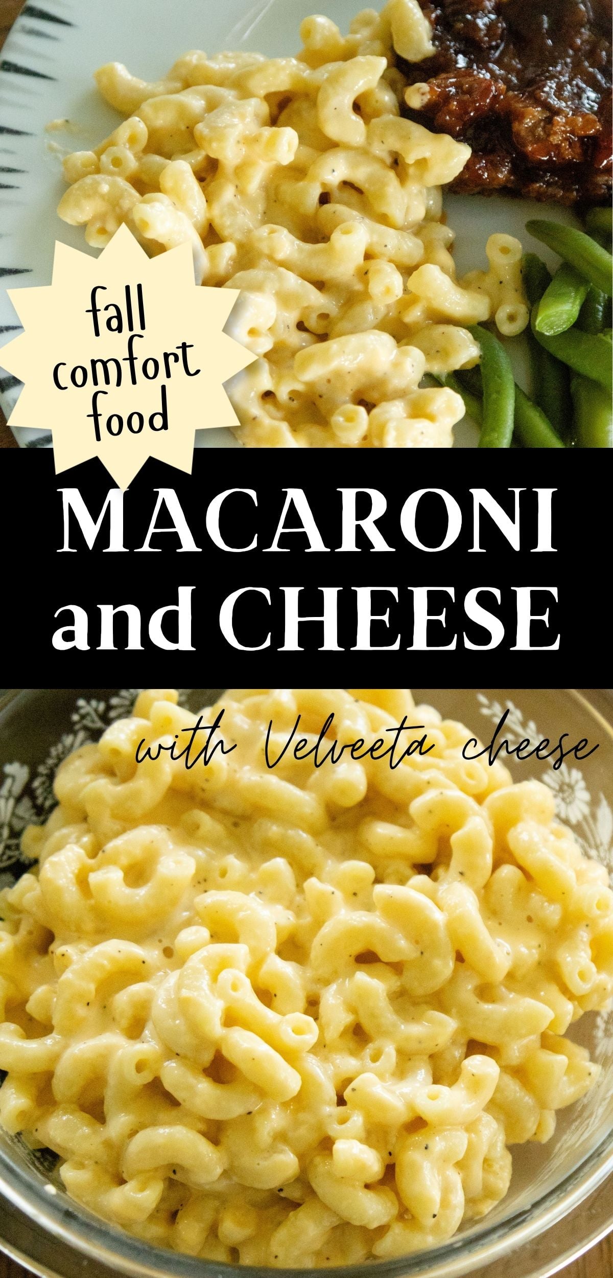 homemade macaroni and cheese recipe pin image