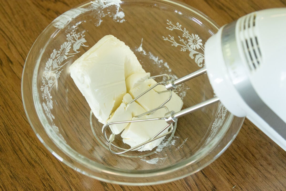 cream cheese in a bowl