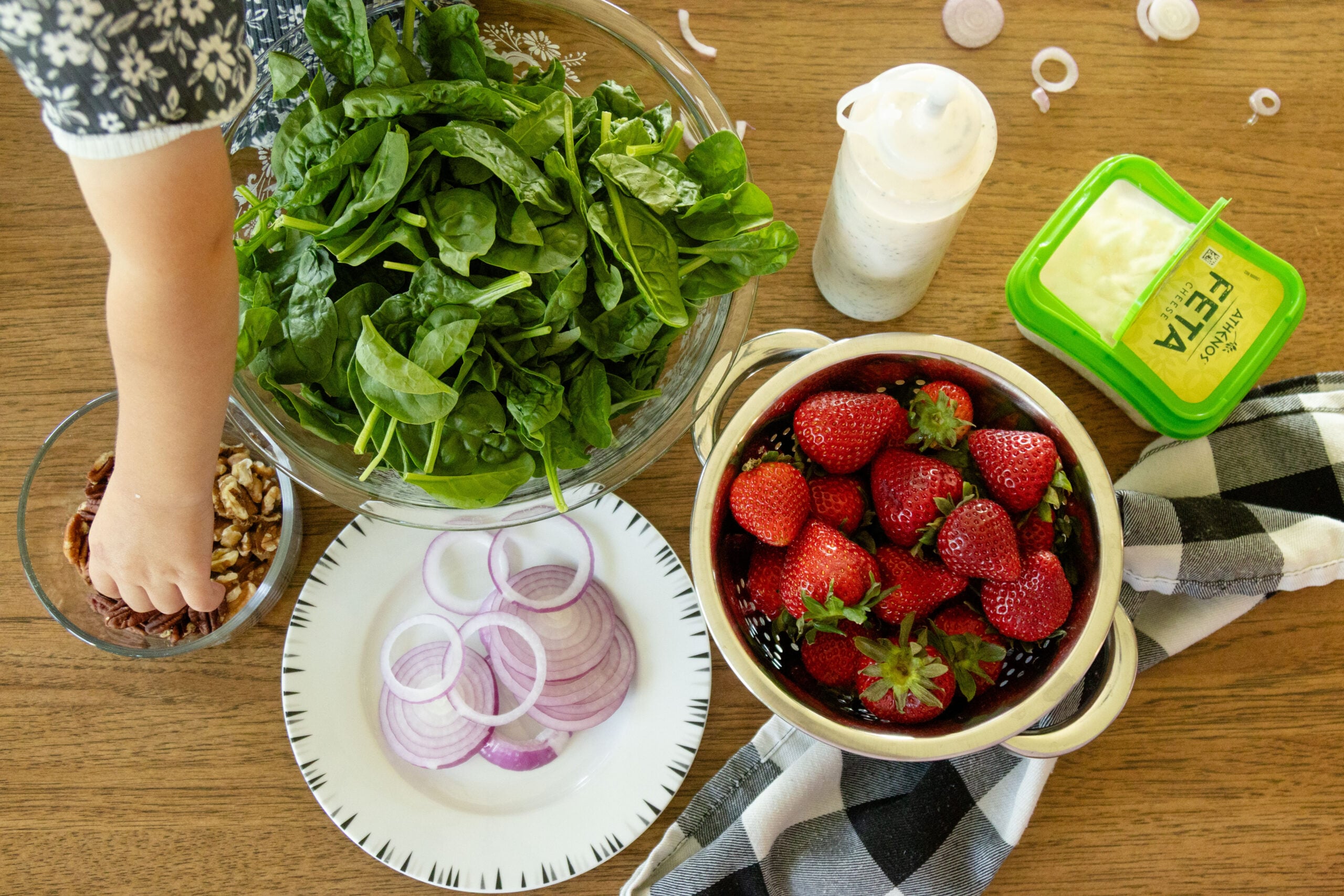 salad ingredients on the table