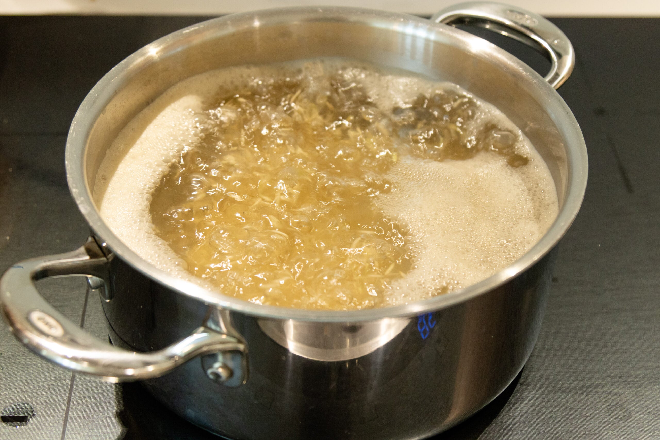 cooking the rice on the stovetop