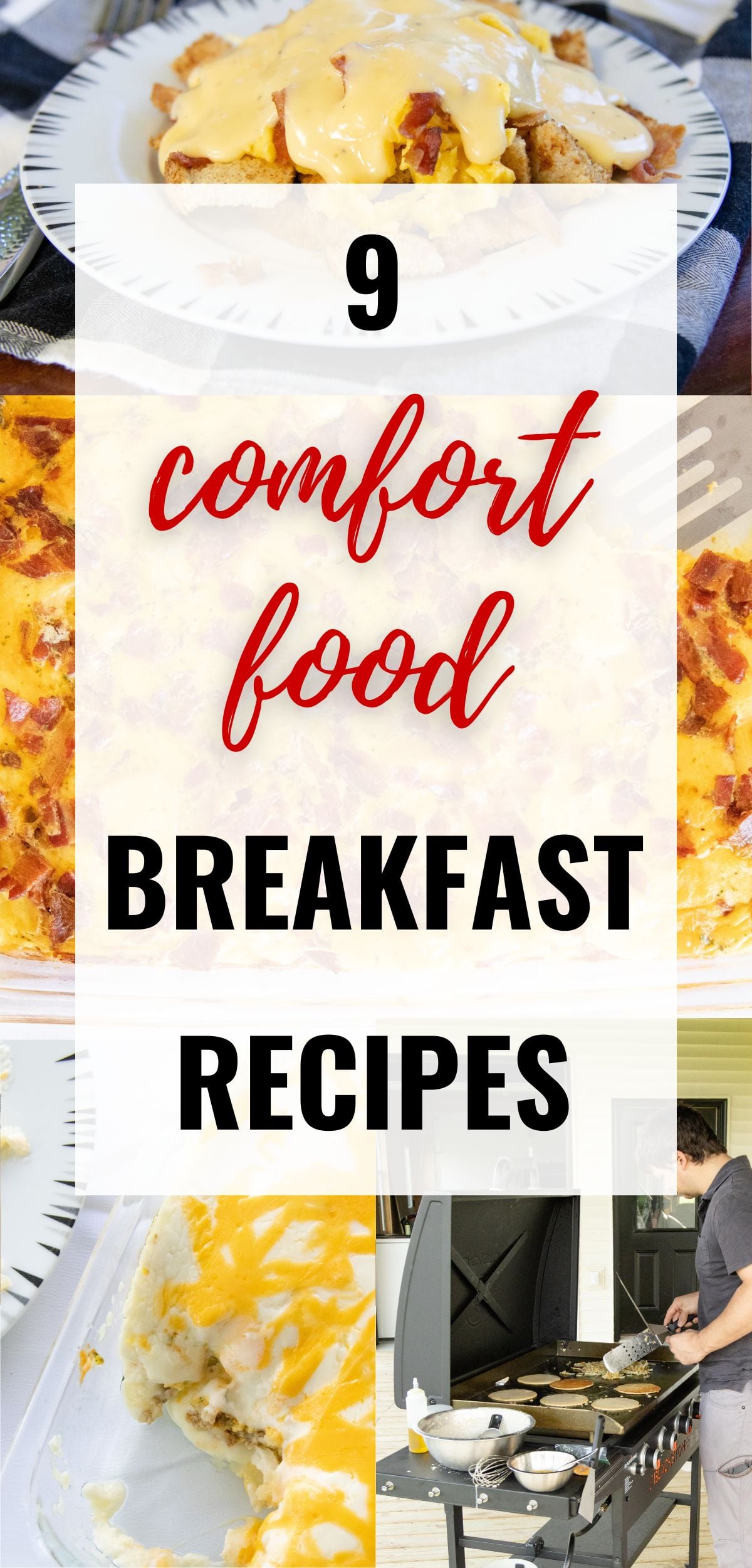 COMFORT food breakfast recipes pin image