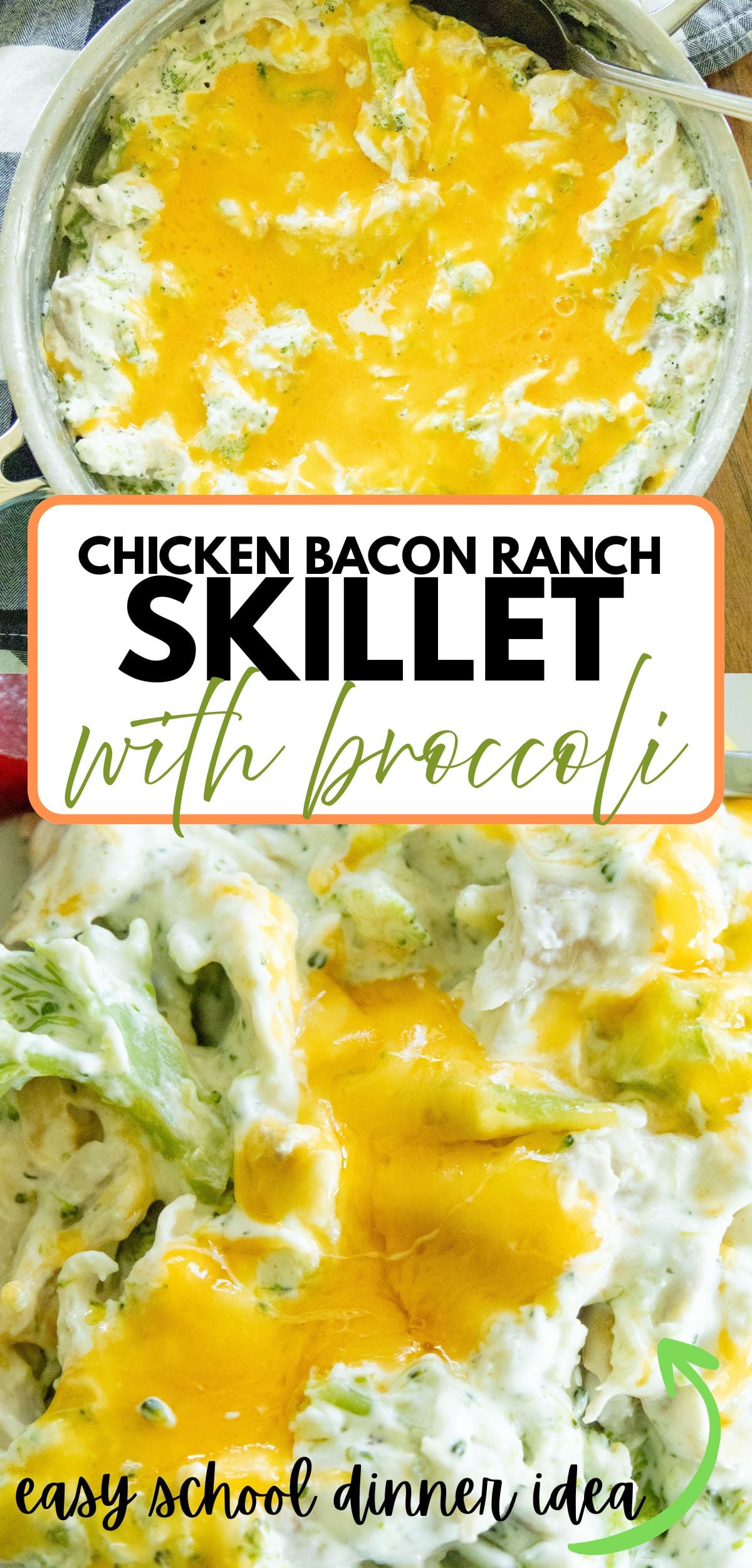 pin image for creamy chicken and broccoli