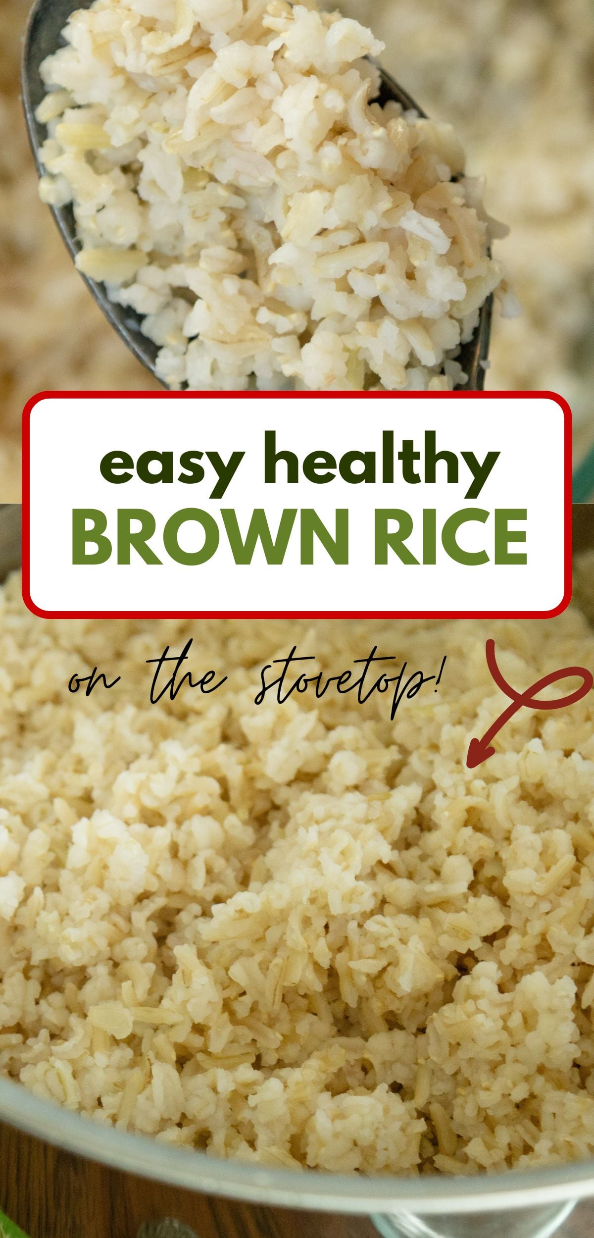brown rice recipe pin image