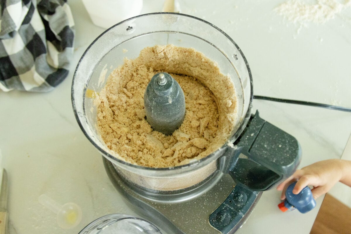 dry ingredients in the food processor