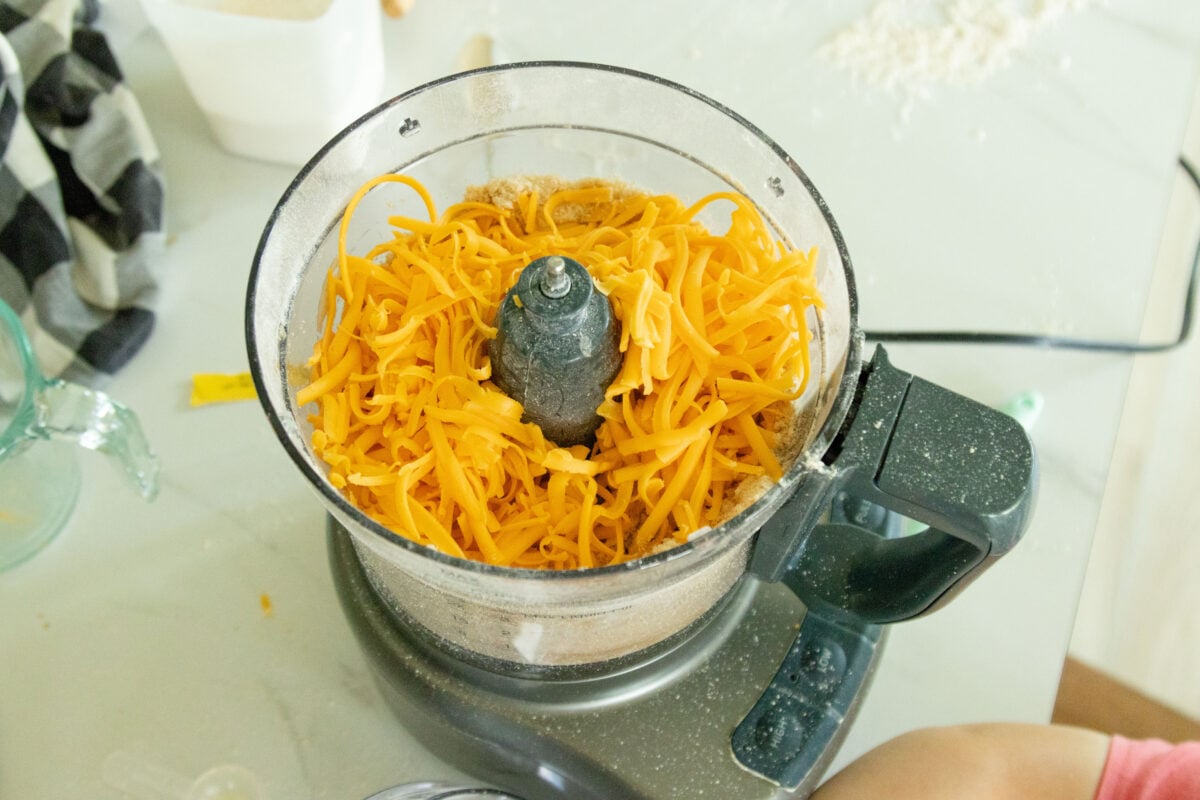shredded cheese in the food processor