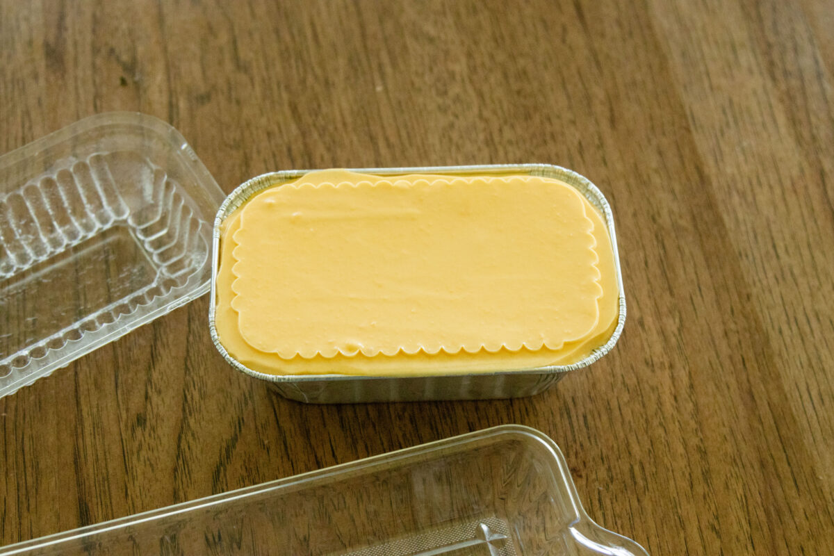 the finished block of velveeta cheese