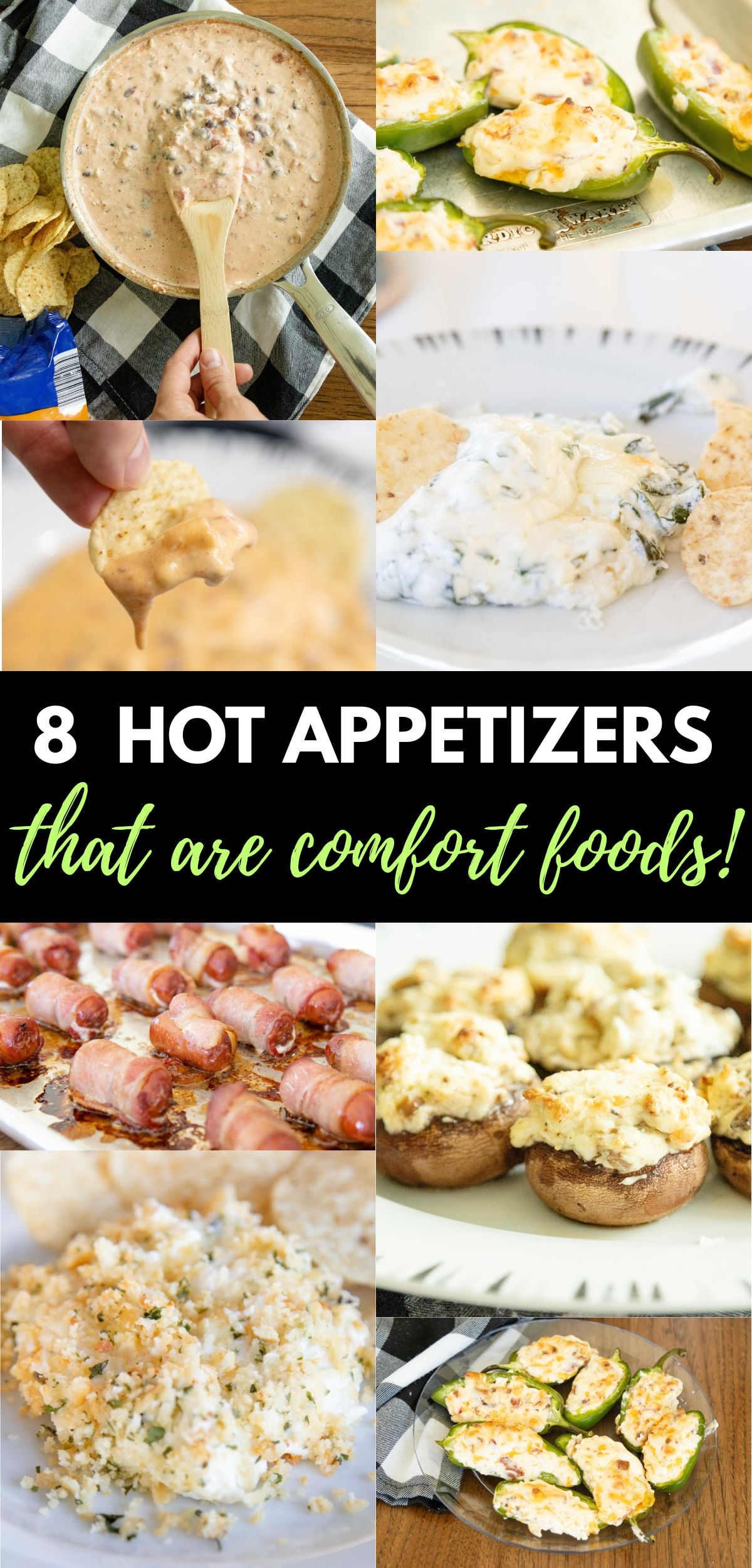 8 hot appetizer recipes pin image