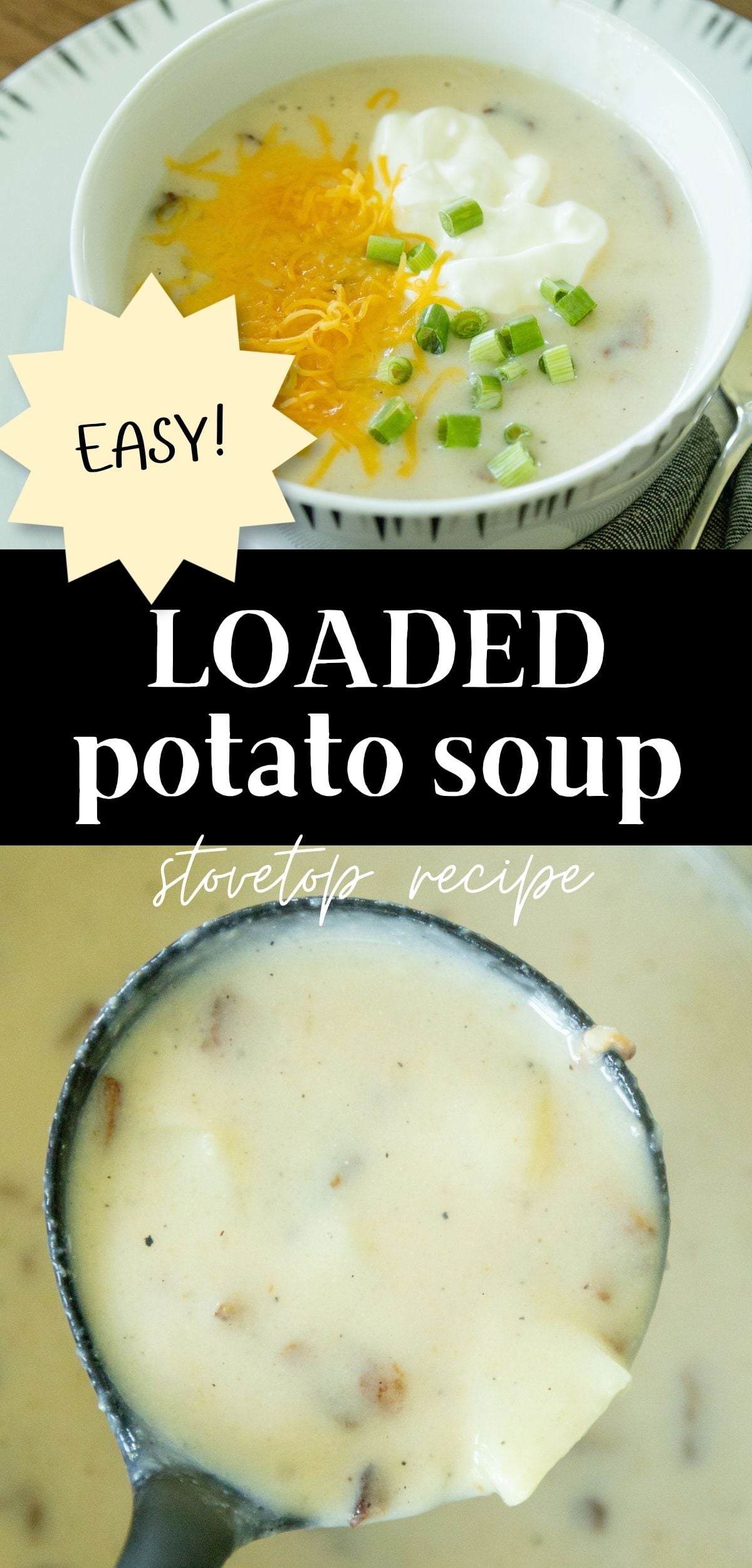loaded potato soup pin image
