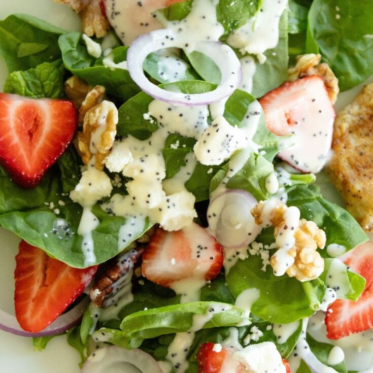 thumbnail image for spinach salad recipe