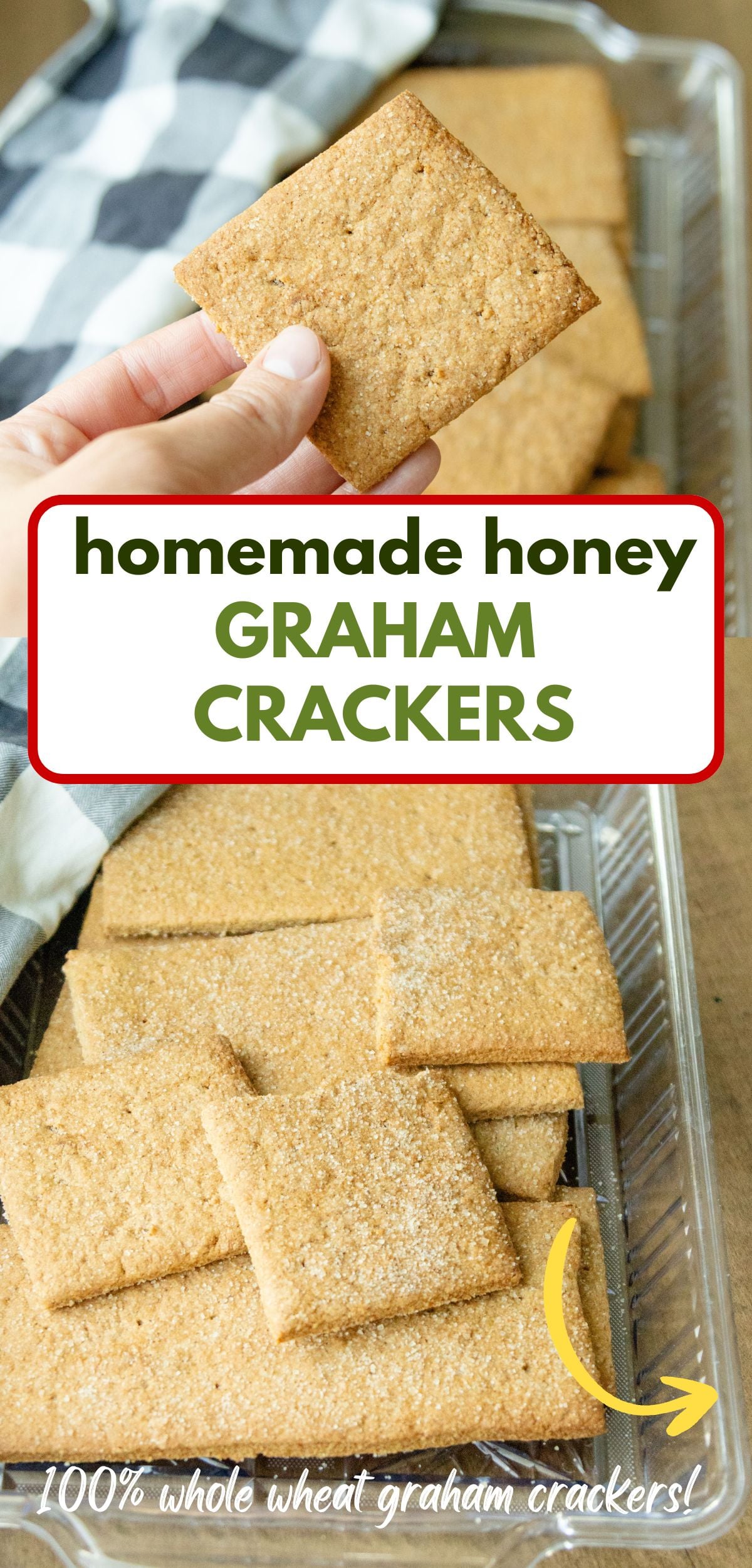 easy homemade graham crackers pin image