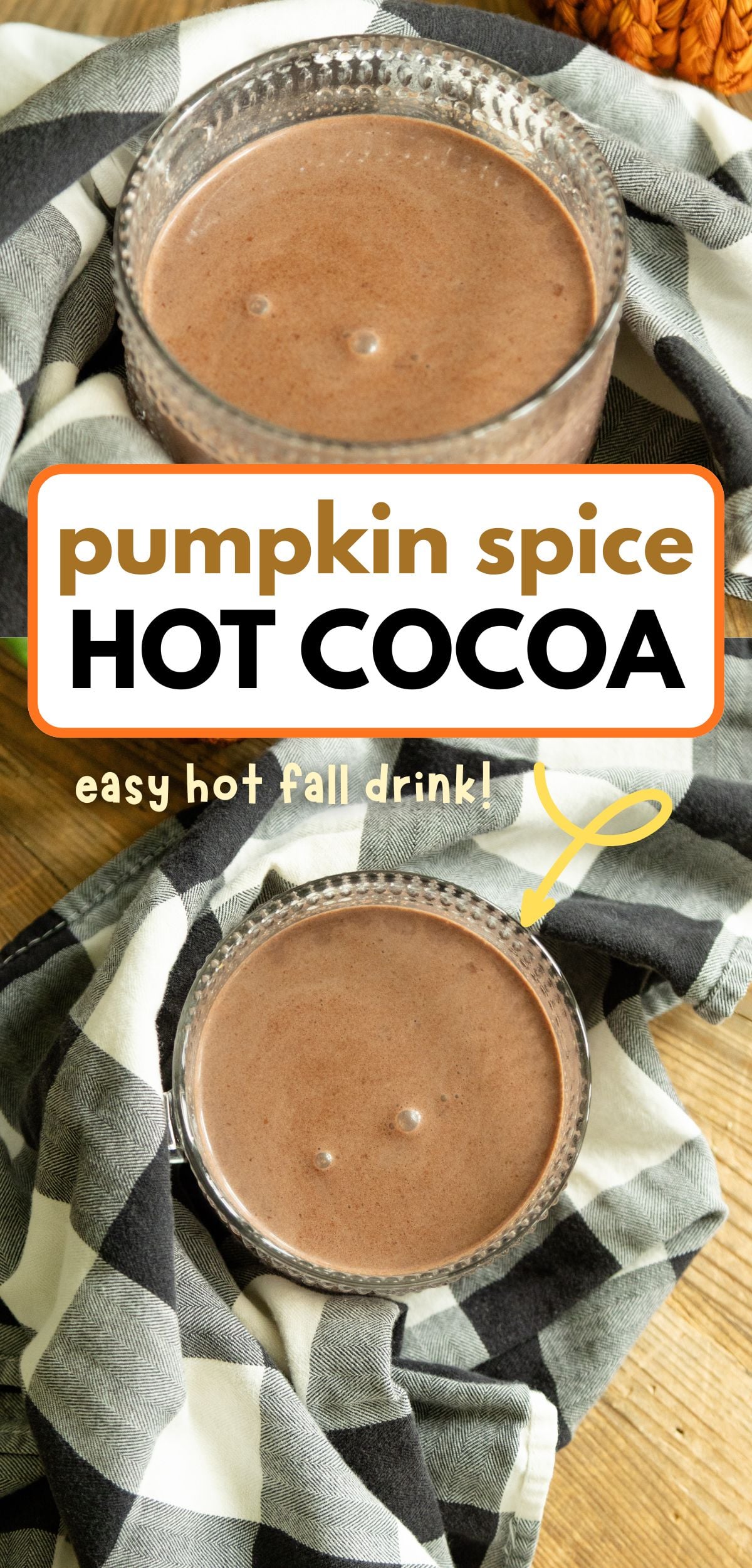 pin image for pumpkin spice hot cocoa