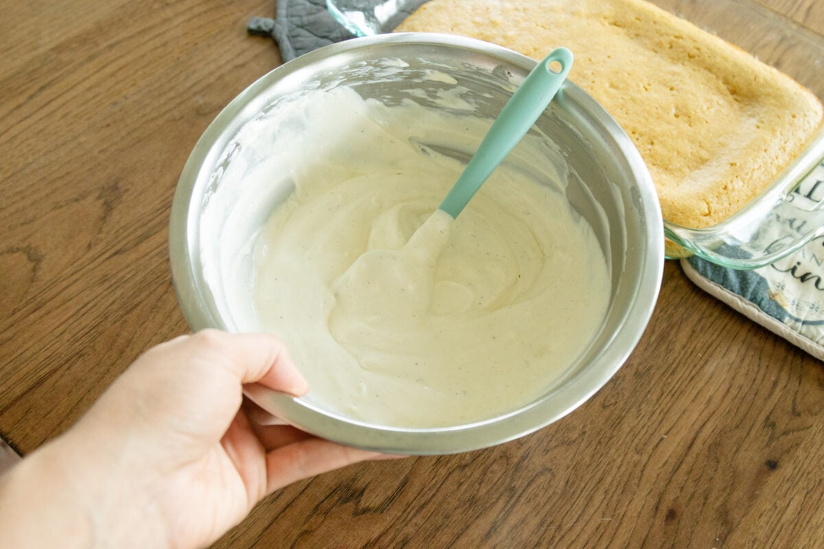 cornbread salad dressing in a bowl