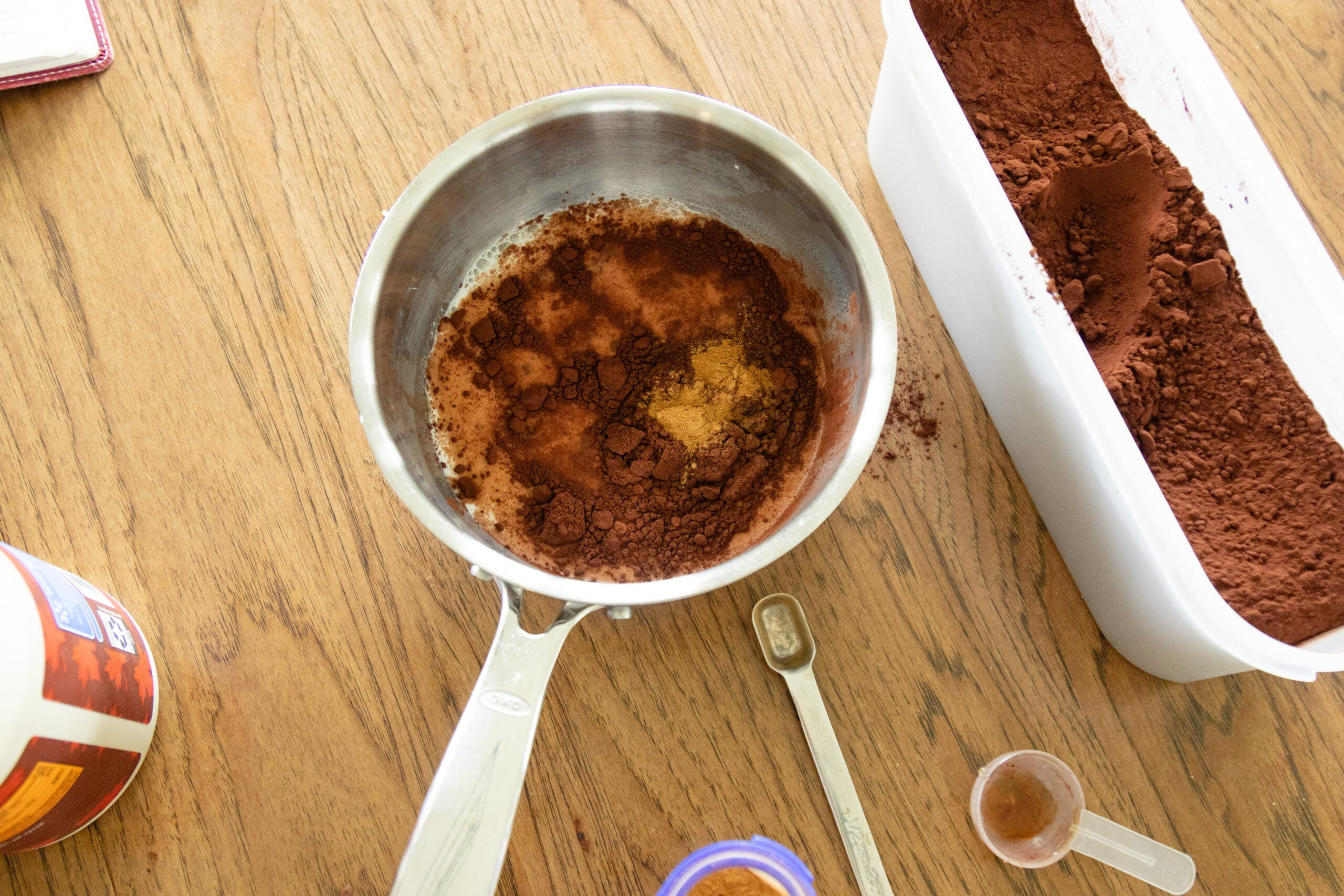 ingredients in a saucepan